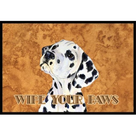 CAROLINES TREASURES Carolines Treasures SS4892MAT 18 X 27 In. Dalmatian Wipe Your Paws Indoor Or Outdoor Mat SS4892MAT